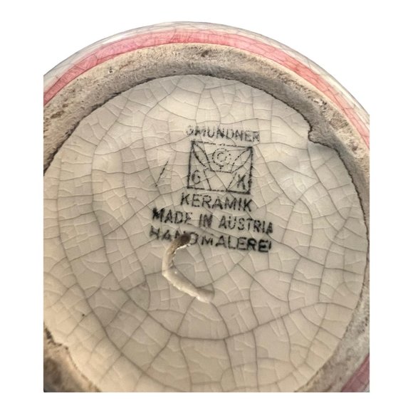 Vintage Gmundner Keramik Art Pottery Pitcher Floral Pattern Made in Austria - Picture 7 of 7